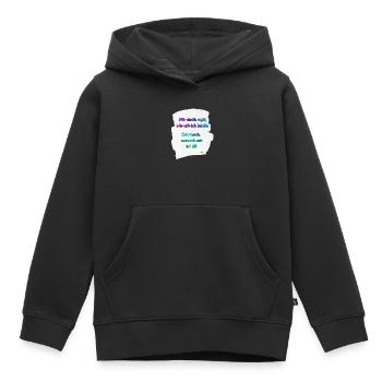 Alter egal, ich mach, was mir passt - Kinder Premium Organic Hoodie - Schwarz - Vorne - AI Model Kid Male (0cm)