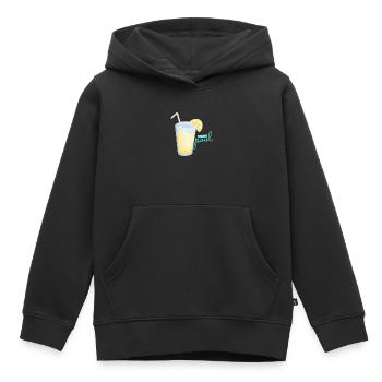 À la piscine – Buvez et détendez-vous - Sweat Premium à capuche enfant bio - noir - Devant - AI Model Kid Male (0cm)