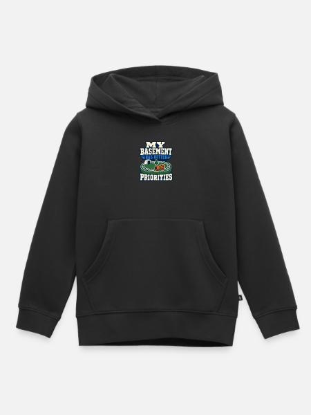 Modelleisenbahn-layout, - Kinder Premium Organic Hoodie - Schwarz