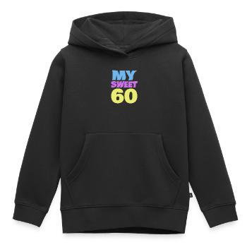 Sweet 60 - Sweat Premium à capuche enfant bio - noir - Devant - AI Model Kid Male (0cm)