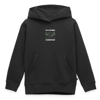 Nur am Wandern um zu meckern - Kinder Premium Organic Hoodie - Schwarz - Vorne - AI Model Kid Male (0cm)