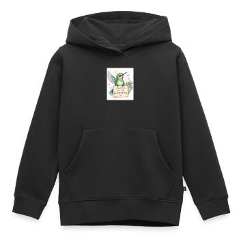 Hurra: Erster Kindergartenstart - Kinder Premium Organic Hoodie - Schwarz - Vorne - AI Model Kid Male (0cm)