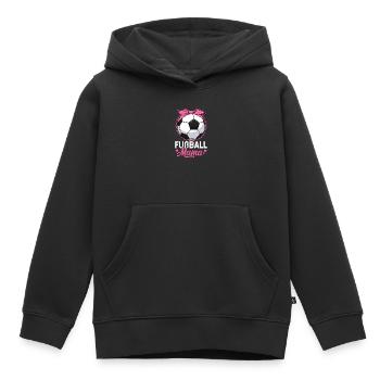 Fußball Mama Mutter Fußballfieber Fußballverein - Kinder Premium Organic Hoodie - Schwarz - Vorne - AI Model Kid Male (0cm)