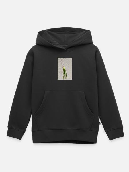 Florfliege Glitch Kunst Poster  - Kinder Premium Organic Hoodie - Schwarz