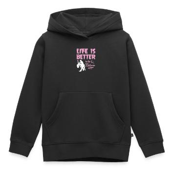 Walzer Paartanz - Kinder Premium Organic Hoodie - Schwarz - Vorne - AI Model Kid Male (0cm)