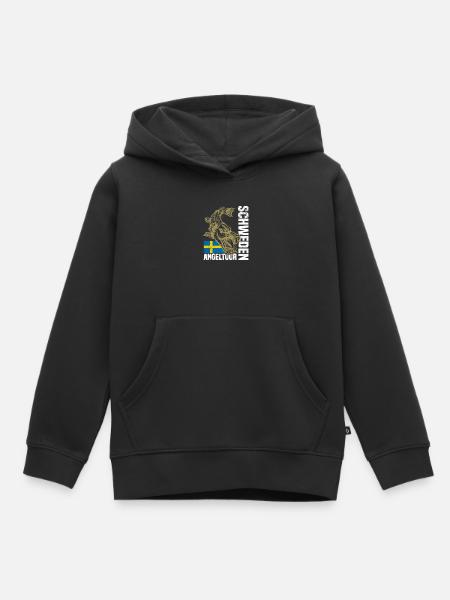 Schweden Angeltour - Kinder Premium Organic Hoodie - Schwarz