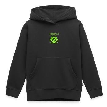 Back Print Rave Croix Rave Quote Raver - Sweat Premium à capuche enfant bio - noir - Devant - AI Model Kid Male (0cm)