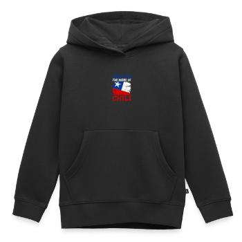Ich kann nicht nach Chile - Kinder Premium Organic Hoodie - Schwarz - Vorne - AI Model Kid Male (0cm)