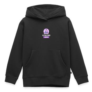 Schulkind 2024 Einhorn 1. Klasse Herz Einschulung - Kinder Premium Organic Hoodie - Schwarz - Vorne - AI Model Kid Male (0cm)
