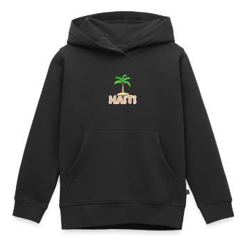 Haïti comme Haïti - Sweat Premium à capuche enfant bio - noir - Devant - AI Model Kid Male (0cm)