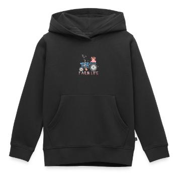 Lustiger Bauernhof - farm life - Kinder Premium Organic Hoodie - Schwarz - Vorne - AI Model Kid Male (0cm)