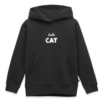 Sushi Cat - Sushi - Sweat Premium à capuche enfant bio - noir - Devant - AI Model Kid Male (0cm)