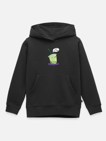 bubble tea boba tea - Kinder Premium Organic Hoodie - Schwarz