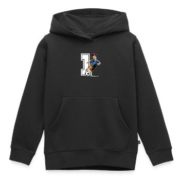 1 Year Old Footballer & Soccer Children's Birthday Party - Kids Premium Organic Hoodie - black - Front - AI Model Kid Male (0cm)