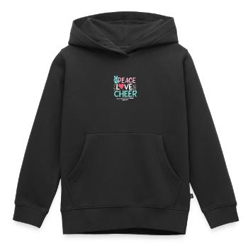 Frieden Liebe Jubel - Kinder Premium Organic Hoodie - Schwarz - Vorne - AI Model Kid Male (0cm)