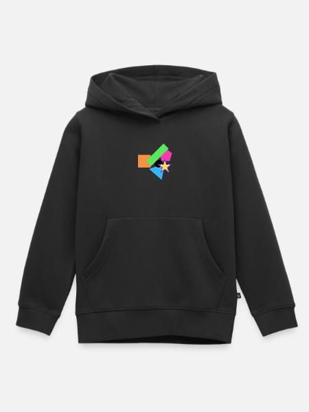 Geometrie - Kinder Premium Organic Hoodie - Schwarz