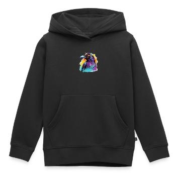 Master Raven - Kids Premium Organic Hoodie - black - Front - AI Model Kid Male (0cm)