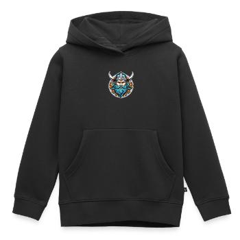 Wikinger Odin Thor Walhalla - Kinder Premium Organic Hoodie - Schwarz - Vorne - AI Model Kid Male (0cm)