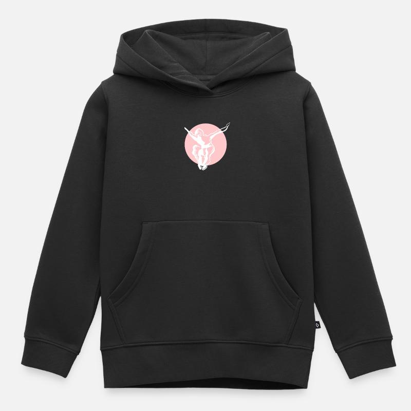 Ninja - couleur blanche - Sweat Premium à capuche enfant bio - noir