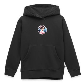 Japanerin im Kimono - Japan - Manga - Kinder Premium Organic Hoodie - Schwarz - Vorne - AI Model Kid Male (0cm)