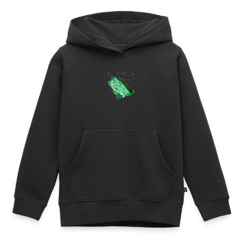 Saudi Arabia Flag in Saudi Arabia Map SA - Kids Premium Organic Hoodie - black - Front - AI Model Kid Male (0cm)
