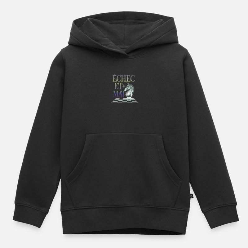 Echec et Mat - Sweat Premium à capuche enfant bio - noir