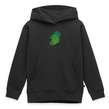 Celtic Map of Ireland - Kinder Premium hoodie biologisch - zwart - Voor - AI Model Kid Male (0cm)