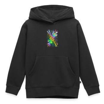 NEW UNIVERSE - Kinder Premium Organic Hoodie - Schwarz - Vorne - AI Model Kid Male (0cm)