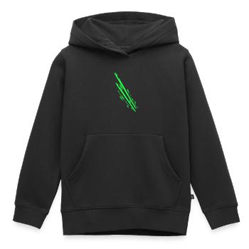 Sporty stripe motif gym - Kids Premium Organic Hoodie - black - Front - AI Model Kid Male (0cm)