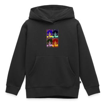 Die Kirche im Dorf - Kinder Premium Organic Hoodie - Schwarz - Vorne - AI Model Kid Male (0cm)