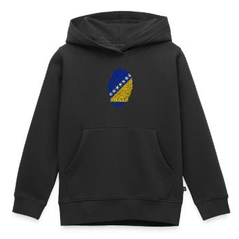 Bosnie-Herzégovine - Sweat Premium à capuche enfant bio - noir - Devant - AI Model Kid Male (0cm)
