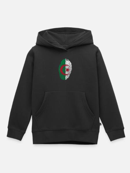 Algerien - Kinder Premium Organic Hoodie - Schwarz