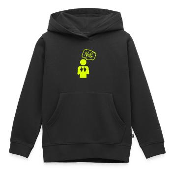 Non - Sweat Premium à capuche enfant bio - noir - Devant - AI Model Kid Male (0cm)