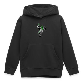 Moto Cross - Motocross - Supercross - MX - SX - Kinder Premium Organic Hoodie - Schwarz - Vorne - AI Model Kid Male (0cm)