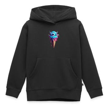 Monster der Eiswaffel - Kinder Premium Organic Hoodie - Schwarz - Vorne - AI Model Kid Male (0cm)