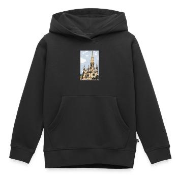 Kaiser Wilhelm Gedächtniskirche Berlin - Kinder Premium Organic Hoodie - Schwarz - Vorne - AI Model Kid Male (0cm)