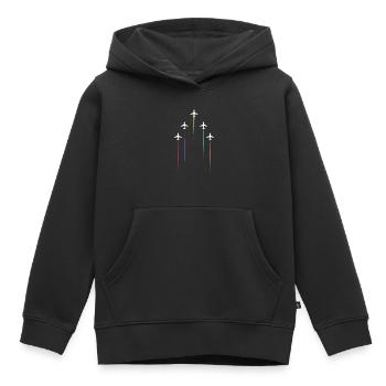 Farbige Freileitungen - Kinder Premium Organic Hoodie - Schwarz - Vorne - AI Model Kid Male (0cm)