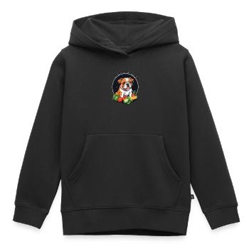 Bio Hund - Kinder Premium Organic Hoodie - Schwarz - Vorne - AI Model Kid Male (0cm)