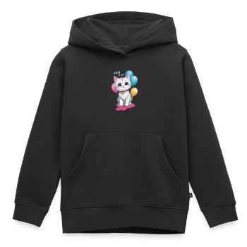 J’ai quatre ans ! - Sweat Premium à capuche enfant bio - noir - Devant - AI Model Kid Male (0cm)