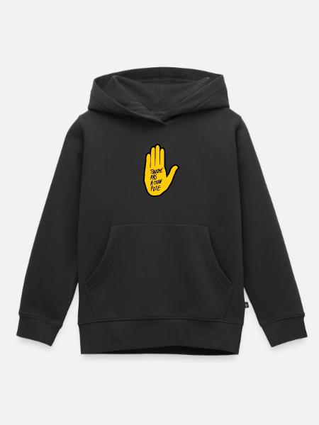 touche pas a mon pote - Sweat Premium à capuche enfant bio - noir