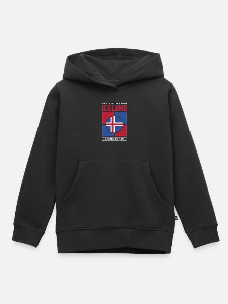 Island - Kinder Premium Organic Hoodie - Schwarz