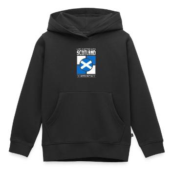 Écosse - Sweat Premium à capuche enfant bio - noir - Devant - AI Model Kid Male (0cm)