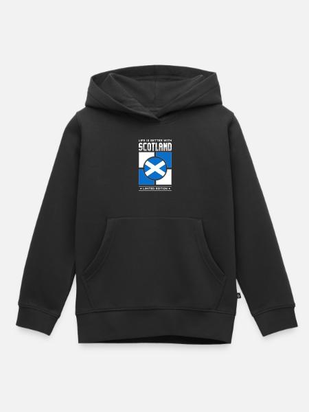 Scotland - Kinder Premium Organic Hoodie - Schwarz