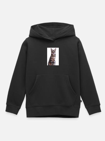 Katze Kätzchen - Kinder Premium Organic Hoodie - Schwarz