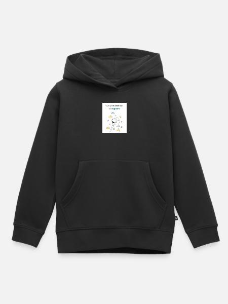 Höre nie auf zu träumen - Kinder Premium Organic Hoodie - Schwarz