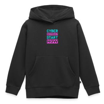 Cyber Monday Kaufrausch - Kinder Premium Organic Hoodie - Schwarz - Vorne - AI Model Kid Male (0cm)