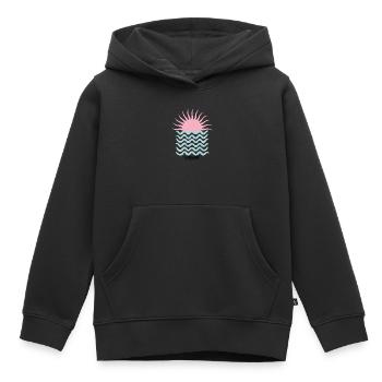 Offline - Kinder Premium Organic Hoodie - Schwarz - Vorne - AI Model Kid Male (0cm)