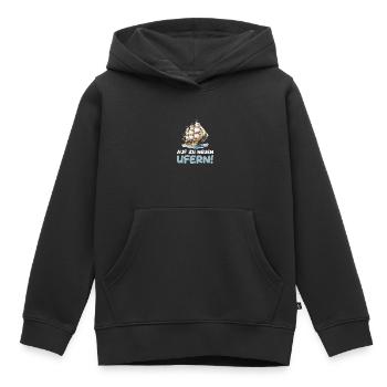 Auf zu neuen Ufern Segeln Segelschiff - Kinder Premium Organic Hoodie - Schwarz - Vorne - AI Model Kid Male (0cm)