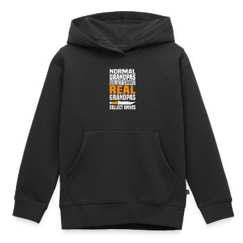 Messer sammeln - Kinder Premium Organic Hoodie - Schwarz - Vorne - AI Model Kid Male (0cm)