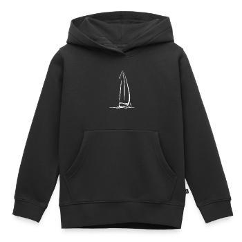 Seglen Segelboot Segler - Kinder Premium Organic Hoodie - Schwarz - Vorne - AI Model Kid Male (0cm)